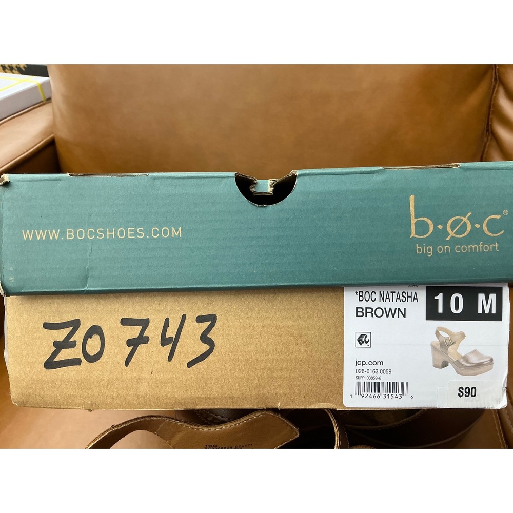 b.o.c. Natasha Clog Womens 10 Brown Platform Ankle Strap BC0008006 - Picture 8 of 8